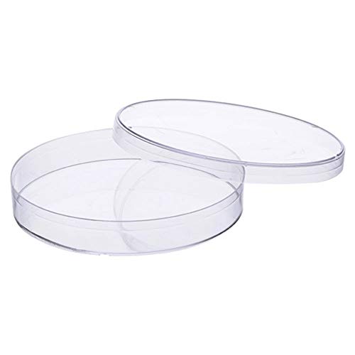 XXJIC Sucastle Platos de Petri de plástico con Tapas para 20pcs Platos de Cultivo bacteriano para proyectos de Laboratorio de Laboratorio Escolar Experimento de Laboratorio (Size : 120mm)