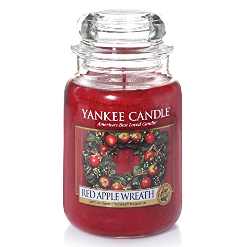 Yankee Candle Vela en un Vaso Doze, Una Corona de Manzanas Rojas, Rojo, Frasco Grande