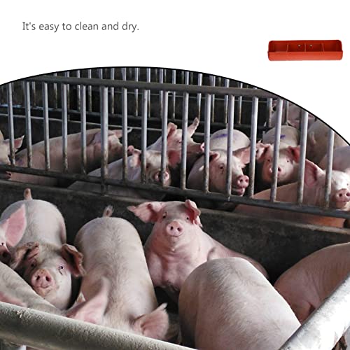 Yardwe Alimentador de Cerdo de Plástico Alimentador de La Cerca del Alimentador del Cerdo Pasado Copa de Consumo de Alimentos Recipiente de Alimentos para Granja Animal de Alimentación