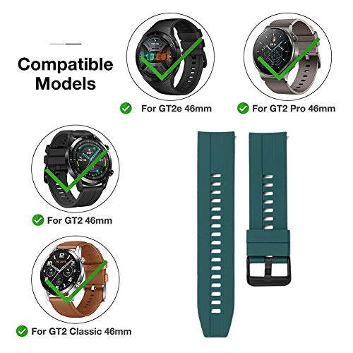 YHC Correas para Huawei Watch GT2/GT2 Classic/GT2 Pro 46mm,Compatible con Huawei Watch GT 2e/GT Sport Active 46mm