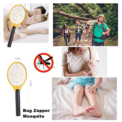 Yizemay Zapper Electrónico de Insectos, Matamoscas con Raqueta de Insectos para Acampar en Interiores y Exteriores