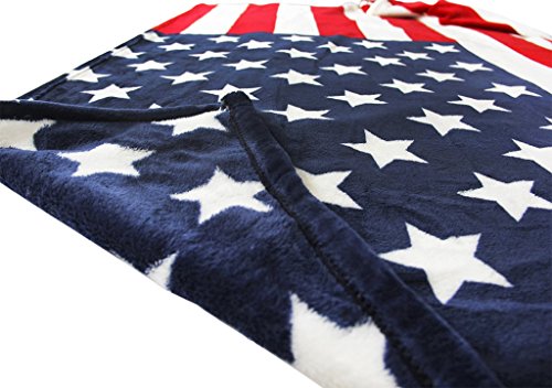 YJZQ Mantas de la bandera americana, suaves mantas de sofá, funda ligera para sofá de cama, mantas de franela (150 x 200 cm)