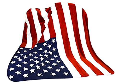 YJZQ Mantas de la bandera americana, suaves mantas de sofá, funda ligera para sofá de cama, mantas de franela (150 x 200 cm)