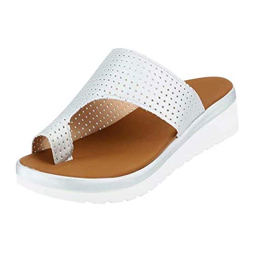 ypyrhh Tangas para Ducha de Piscina,Zapatillas de cuña,Zapatillas de Piel de Gran tamaño-Apricot_35,Pantuflas de Interior Suaves Antideslizantes