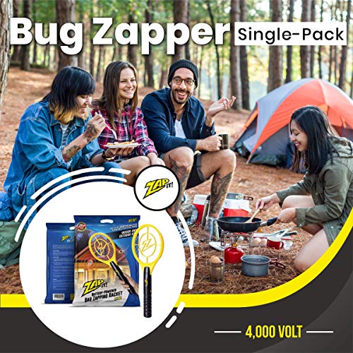 ZAP IT! Bug Zapper - Mosquito Recargable, Fly Swatter/Killer y Raqueta Bug Zapper - Carga USB de 4.000 voltios, luz LED súper Brillante para Zap in The Dark (Mini)