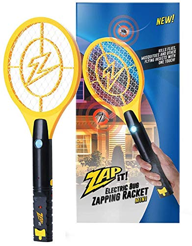 ZAP IT! Bug Zapper - Mosquito Recargable, Fly Swatter/Killer y Raqueta Bug Zapper - Carga USB de 4.000 voltios, luz LED súper Brillante para Zap in The Dark (Mini)