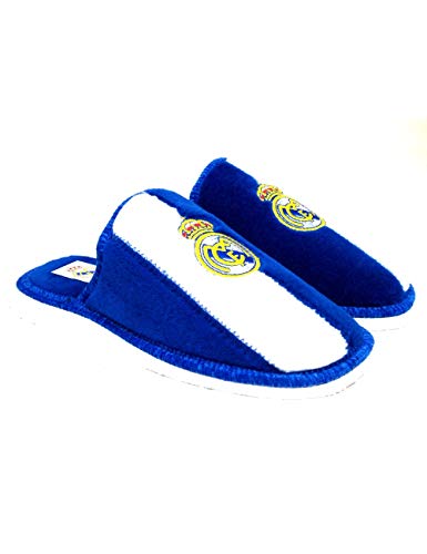 Zapatillas de casa de equipos de fútbol con licencia oficial Real Madrid CF - Color - Azul, Talla - 45