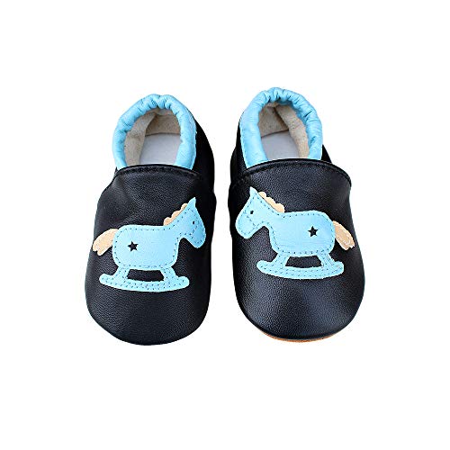 Zapatos para bebé Primeros Pasos Zapatillas Infantiles para Niño/Niña Antideslizante Respirable Caballo (18-24 Meses)