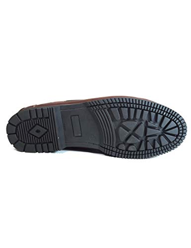 Zapatos para Hombre Fabricados en Piel Línea Apache Antifaz Burdeos - Color - Burdeos, Talla - 41