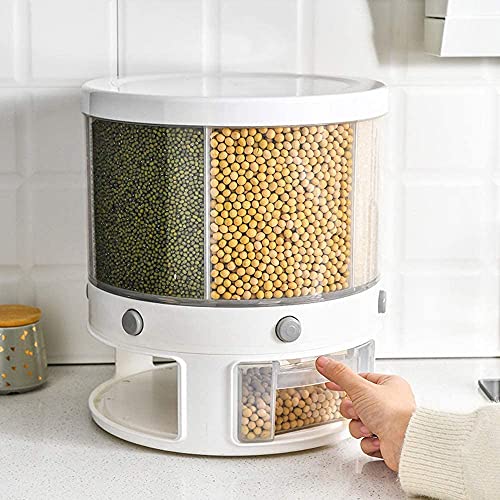 ZHIRCEKE Japonés Misceláneo Granos Cubo de arroz Caja de Almacenamiento de Frijoles Cocina Hogar Tanque de arroz a Prueba de Insectos y aplastamiento de Humedad