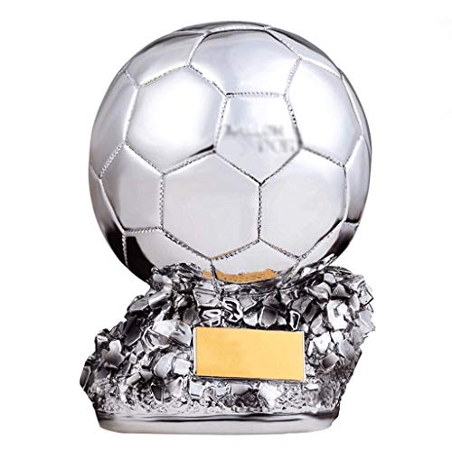ZLBYB Trofeo de fútbol Campeonato de la Liga de fútbol Trofeo de competición Competición Copa de galvanoplastia Resina Resistente a la corrosión Trofeo de Oro (Color : B, Size : 15cm)