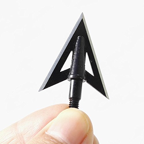 ZSHJG 6pcs Puntas de Flecha de Tiro con Arco Caza Universal Metal Flecha Cabeza Broadhead con Hojas Afiladas para Ballesta y Flechas de Arco Compuesto