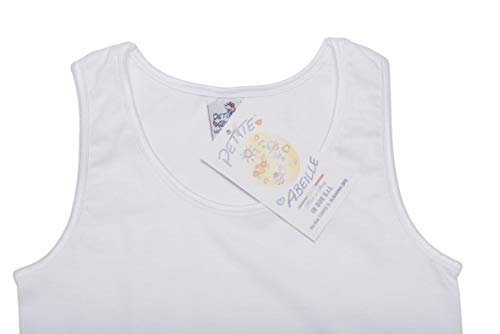 ZZZ ZZZ PETITE ABEILLE Made in Italy-3 Camiseta Intime de niña Hombro Ancho 100% algodón Bianco Small