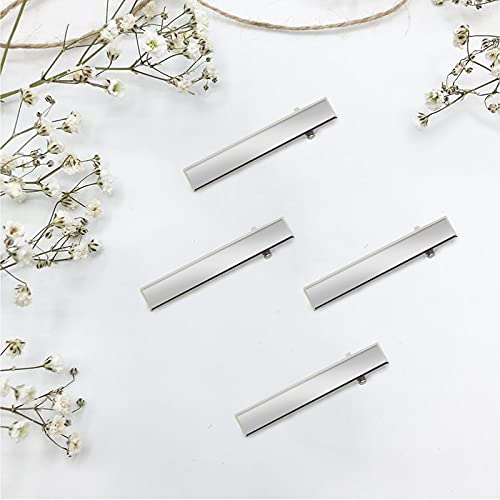 100 Piezas Pinza de Pelo de Duckbill, Jsdoin Pinzas de 1.77 Pulgadas de Metal Plateado Clips para Niñas y Mujeres Salón Peinado El Cabello Suministros de Peluquería Pinzas de Cocodrilo