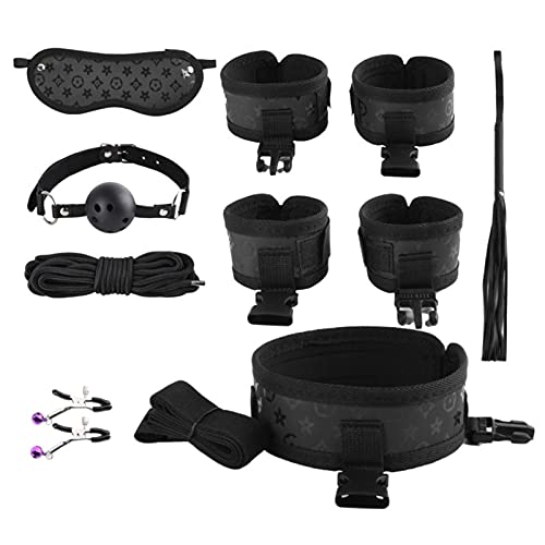 26 Piezas Principiantes Adullt Six Fétish NY-lón Leather Bèd Búndled Set Parejas Sláve Filrt S & M Juego de Herramientas Kit BSDM Toys
