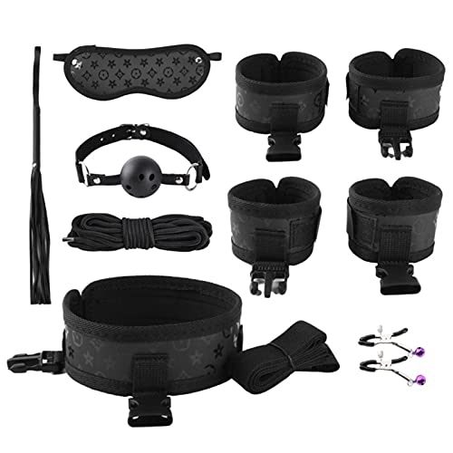 26 Piezas Principiantes Adullt Six Fétish NY-lón Leather Bèd Búndled Set Parejas Sláve Filrt S & M Juego de Herramientas Kit BSDM Toys