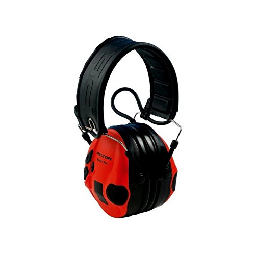 3M Peltor STAC-RD Orejeras de protección, protector auditivo, 26 dB, plegable, Negro/Rojo
