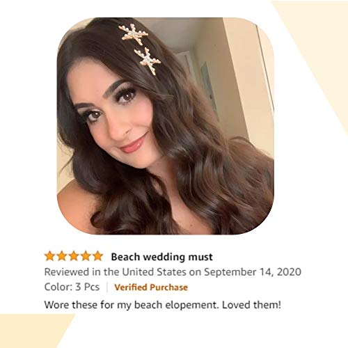 5 clips para el pelo de estrella de mar para novia y niña, accesorios para boda