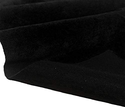 A-Express Tela Terciopelo Liso Gamuza Sintética Material Revestimiento Espalda para Decoración, Costura, Cojines, Cortinas - Negro 1 Metro (100cm x 150cm)