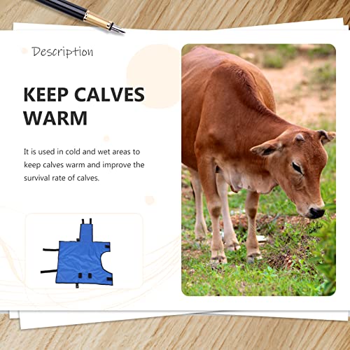 Abrigo de ternera cálida manta de pantorrilla: Ropa cálida de ternera impermeable Protector de ganado chaleco de animales de granja suministros