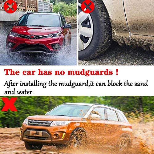 Accesorios de ajuste automático Guardias de Guardias de Mudguardias 4pcs Car. Flaps de barro aleta, aletas de salpicaduras de salpicaduras de salpicaduras de chapas de goma Guardas de goma Guardabotas