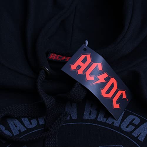 AC/DC Tour Emblem Sudadera con Capucha, Negro (Black Blk), L para Hombre