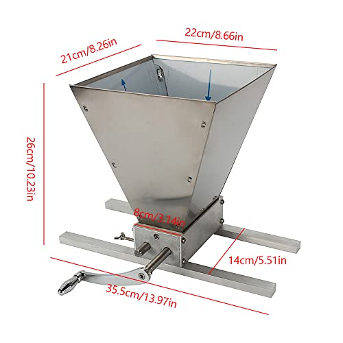 Acesunny Molinillo manual para cereales de acero inoxidable de alta calidad con escala y base de aluminio