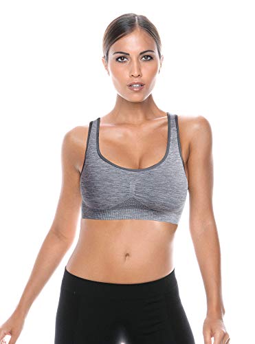 ACTIVE-FIT Top Gris Jaspeado L/XL
