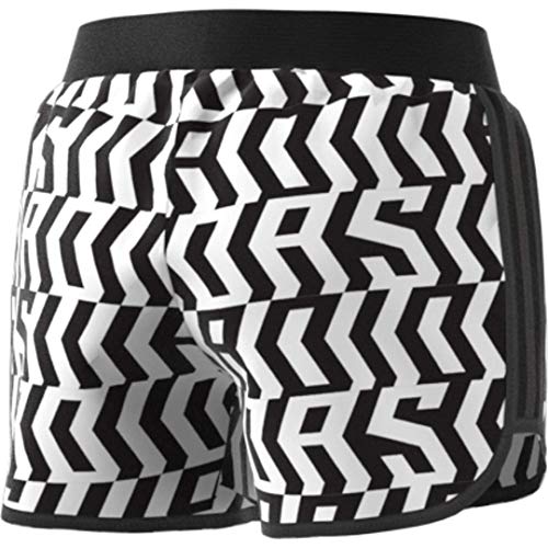 adidas Marathon 20 TKO - Pantalones Cortos para Mujer, Mujer, Pantalones Cortos, GVP88, Blanco/Negro, XX-Small 3"