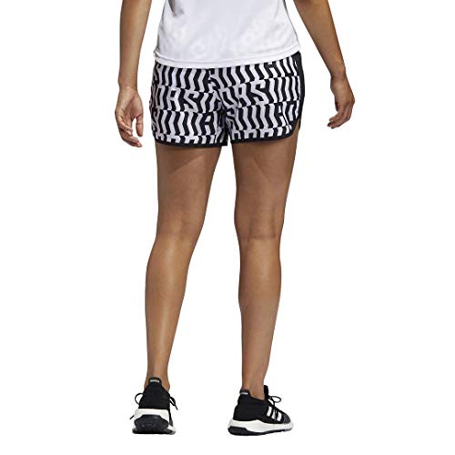 adidas Marathon 20 TKO - Pantalones Cortos para Mujer, Mujer, Pantalones Cortos, GVP88, Blanco/Negro, XX-Small 3"