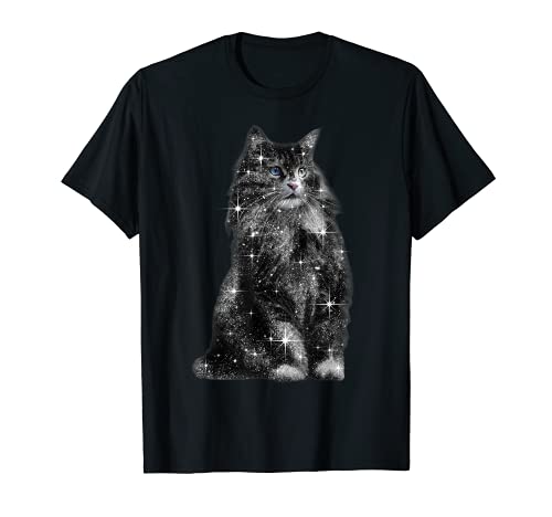 Adorable Gato Negro Sentado Camiseta