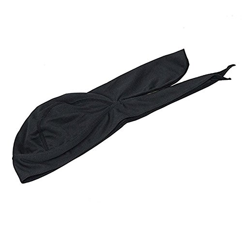 AIUIN Pañuelo para la cabeza para deportes al aire libre, transpirable, de secado rápido, color negro