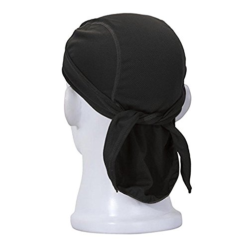 AIUIN Pañuelo para la cabeza para deportes al aire libre, transpirable, de secado rápido, color negro