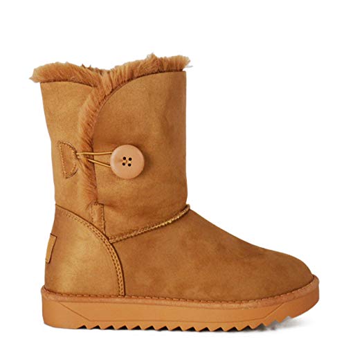 Altamoda Botas Australianas para Mujer Forrada con Pelo Camel (Camel, numeric_37)