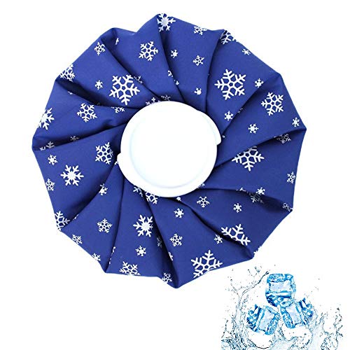 Amacoam Bolsa Hielo para Lesiones Bolsas de Hielo y Calor Reutilizables 9 Pulgadas para Aliviar Dolores en Lesiones, Cuello, Rodilla, Cabeza, Bolsas para Hielo Azul Bolsa de Hielo