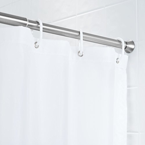 Amazon Basics - Barra de tensión para cortina de ducha o marco de puerta, Níquel, 137 a 228 cm