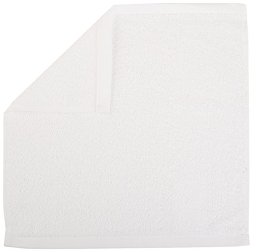 Amazon Basics - Paños de algodón (30,5 x 30,5 cm), pack de 24 - Blanco