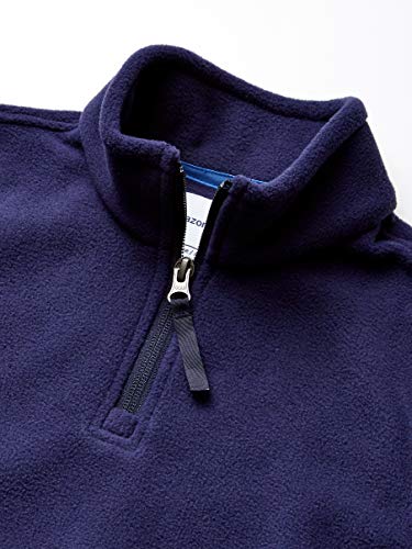 Amazon Essentials Quarter-Zip Polar Fleece Jacket Outerwear-Jackets, Noche de la Marina, Large