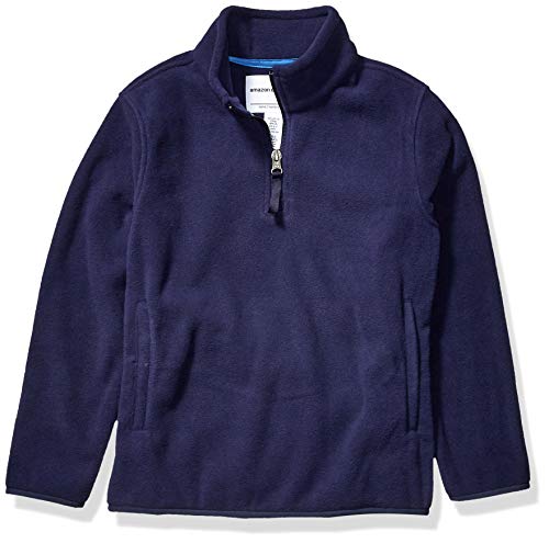 Amazon Essentials Quarter-Zip Polar Fleece Jacket Outerwear-Jackets, Noche de la Marina, Large