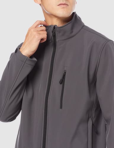 Amazon Essentials Water-Resistant Softshell Jacket Chaqueta, Gris (Dark Grey), Large