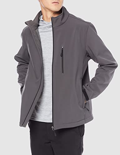 Amazon Essentials Water-Resistant Softshell Jacket Chaqueta, Gris (Dark Grey), Large