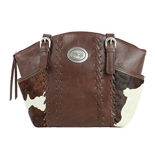 American West Pendleton Pony - Bolso de piel, Marrón (Brown (4385263)), Large