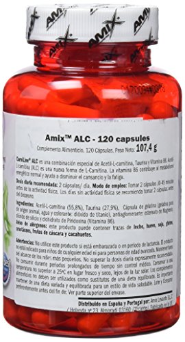 AMIX - Suplemento Deportivo - CarniLine ALC con taurina y Vitamina B6 en Formato de 120 Cápsulas - Activa el Metabolismo - Mejora el Rendimiento Muscular