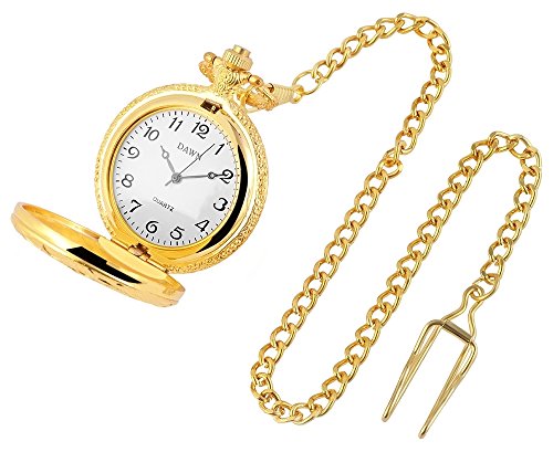 Analog Reloj de bolsillo con cuarzo con diseño bolsillos Caballos 480702000078 Oro Coloreado Carcasa en tamaño 46 mm x 15 mm con cristal mineral