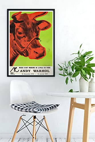 Andy Warhol Exposición Poster - Andy Warhol Cuadro - Vaca Pop art - Arte Abstracto - Decoración de pared - Obras de arte - Lamina Decorativa