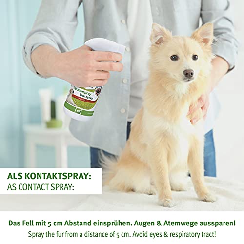 AniForte Spray contra garrapatas para perros 100ml - Protección contra garrapatas, pulgas, ácaros y parásitos, spray anti garrapatas, repelente de garrapatas, spray para insectos