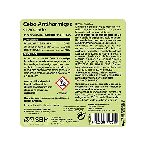 Antihormigas granulado, elimina las hormigas de forma definitiva, ideal para exteriores.