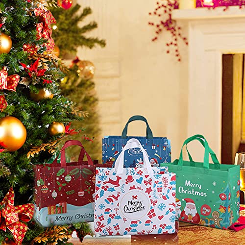 Anyingkai 8pcs Bolsa de compras navideña,Bolsa de navidad,Llevar bolsa de compras,Bolsa plegable compra frutas,Bolsas De Supermercado Reutilizables