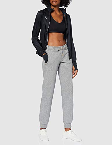 ARENA Damen Running Windbreaker Cortavientos, Mujer, Negro y Rojo Fluorescente, Extra-Large