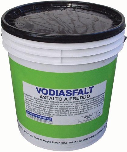 Asfalto Frío Vodiasfalt impermeabilización 5kg y protector en la construcción